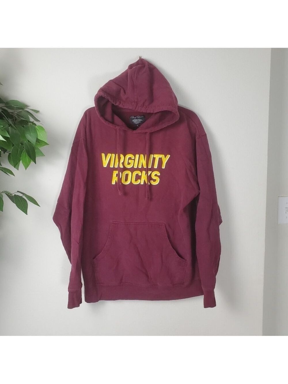Danny Duncan Sweater Men's Large Red Graphic Hoodie Pullover Virginity Rocks